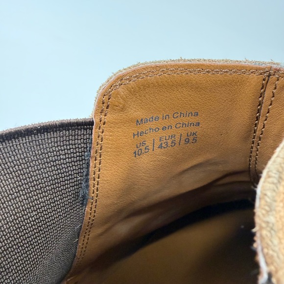 Aldo Mens Tan Suede Chelsea Boots Almond Toe Pull On Size 10.5 Brown Ankle Boots main image 9